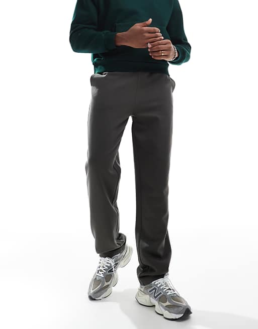 DESIGN Essentials Straight Leg Joggers In Khaki