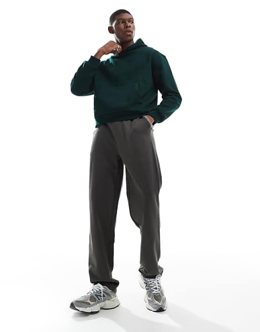 DESIGN essentials straight leg joggers in khaki