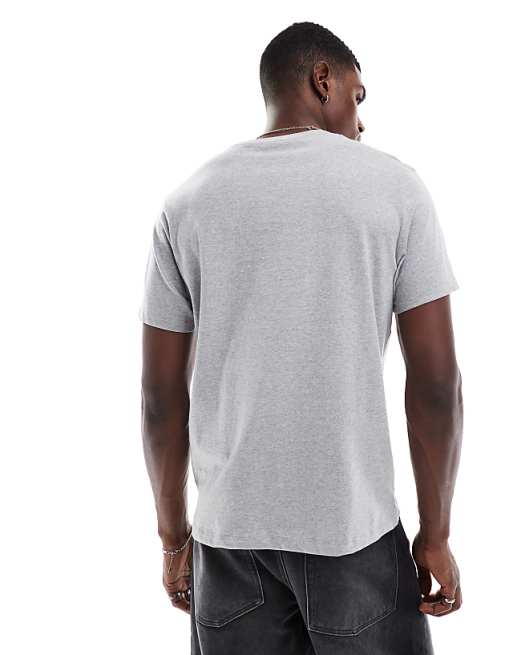 DESIGN Essentials T-shirt With Crew Neck In Grey Marl