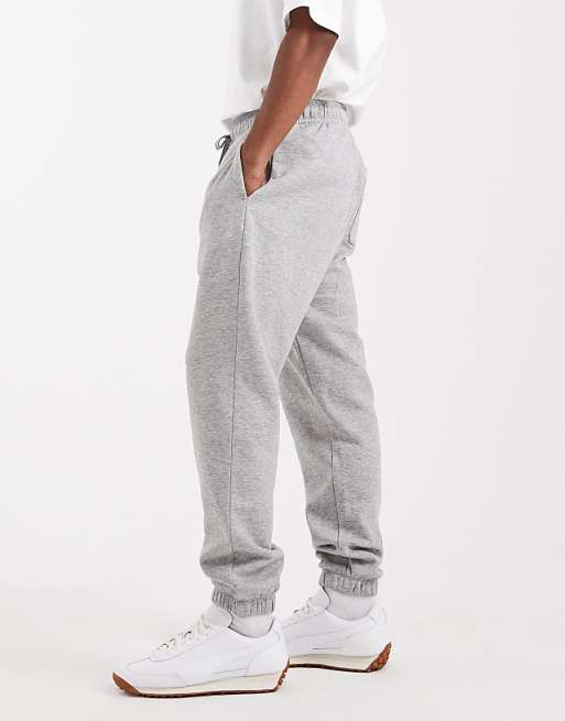 DESIGN Essentials Tapered Jogger In Grey Marl