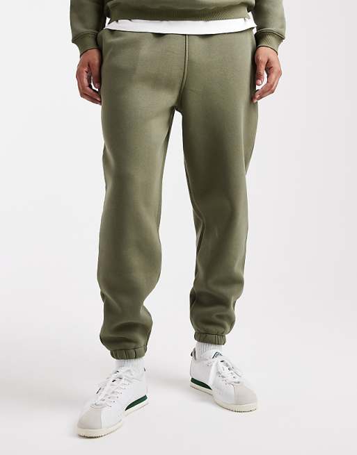 DESIGN Essentials Tapered Jogger In Khaki