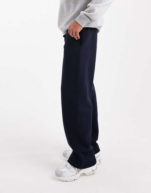 DESIGN Essentials Wide Leg Jogger In Navy