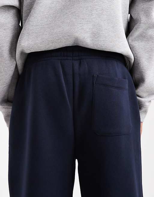 DESIGN Essentials Wide Leg Jogger In Navy