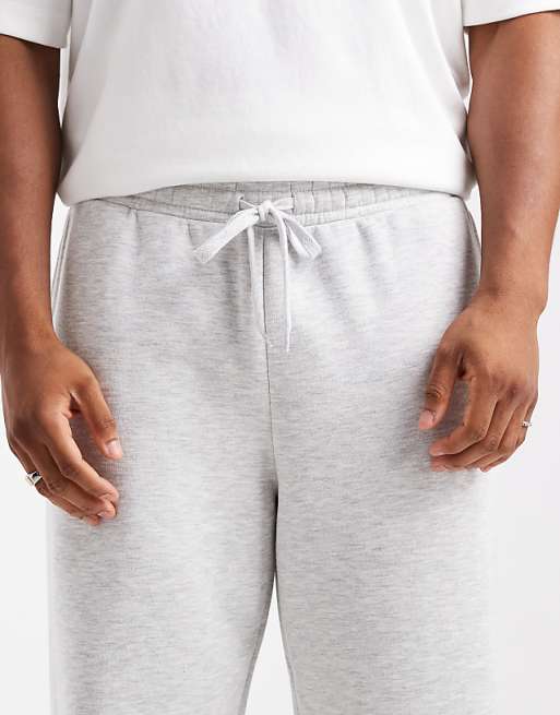DESIGN Essentials Wide Leg Jogger In White Marl