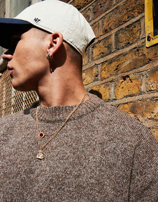 DESIGN Extreme Oversized Boxy Fit Knitted Jumper In Brown Marl