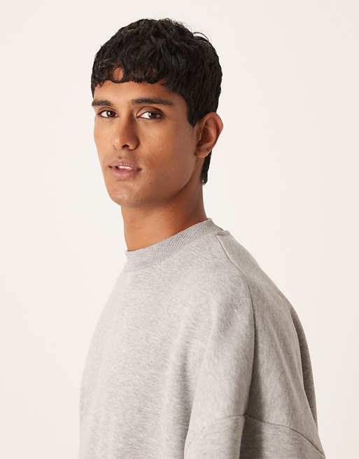 DESIGN Extreme Oversized Sweatshirt In Grey Marl
