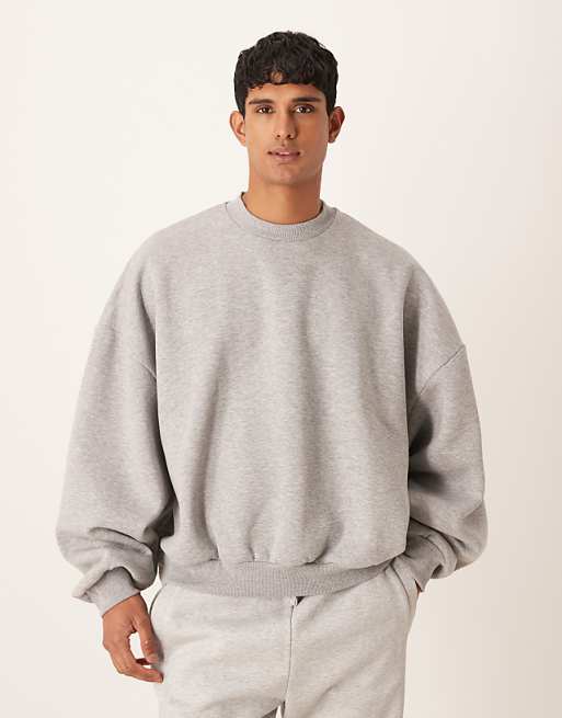 DESIGN Extreme Oversized Sweatshirt In Grey Marl