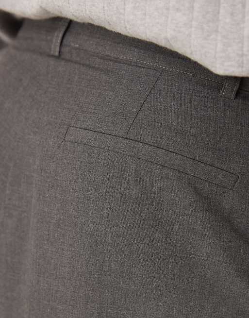 DESIGN Extreme Tapered Trouser With Darts In Charcoal