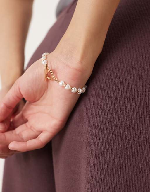 DESIGN faux pearl bracelet