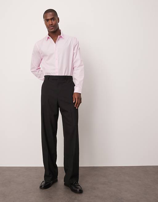 DESIGN Formal Easy Iron Poplin Regular Shirt In Light Pink