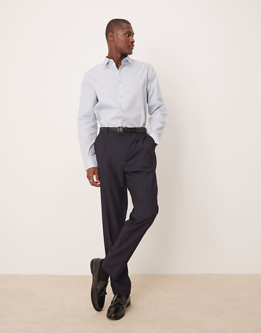 DESIGN Formal Easy Iron Regular Shirt In Blue