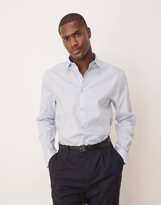 DESIGN Formal Easy Iron Regular Shirt In Blue