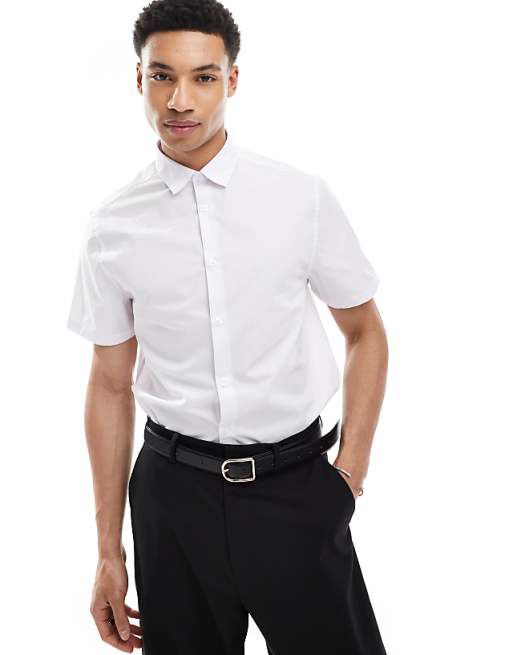 DESIGN formal easy iron regular shirt in white