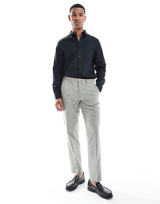DESIGN Formal Easy Iron Twill Regular Shirt In Black
