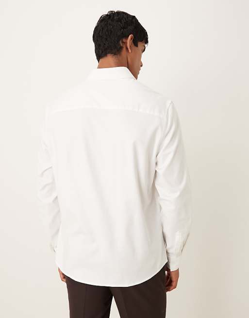 DESIGN Formal Easy Iron Twill Regular Shirt In White