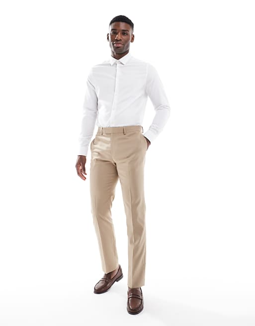 DESIGN Formal Textured Regular Shirt In White