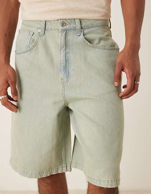 DESIGN Green Tint Denim Jorts
