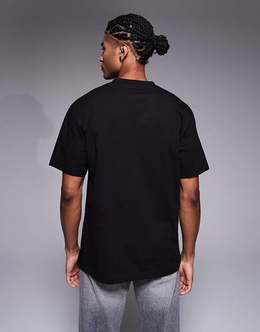 DESIGN Halloween Relaxed T-shirt With Slogan Text Graphic In Black