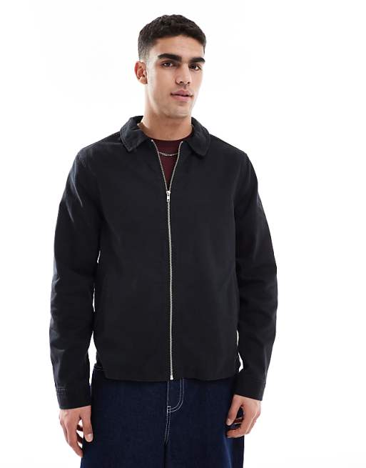 DESIGN harrington jacket in black