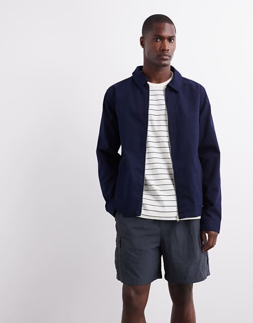 DESIGN harrington jacket in navy