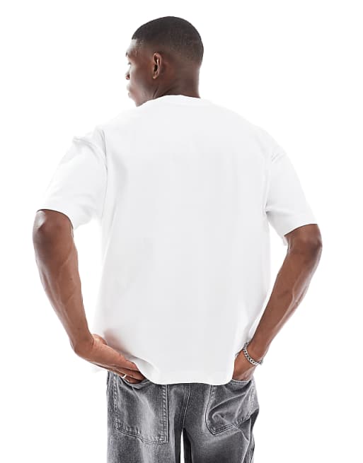 DESIGN Heavyweight 2 Pack Oversized T-shirts In White