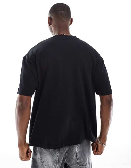 DESIGN Heavyweight 2 Pack Oversized T-shirts In Black
