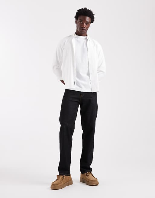 DESIGN Heavyweight Boxy Oversized T-shirt In Textured Stripe