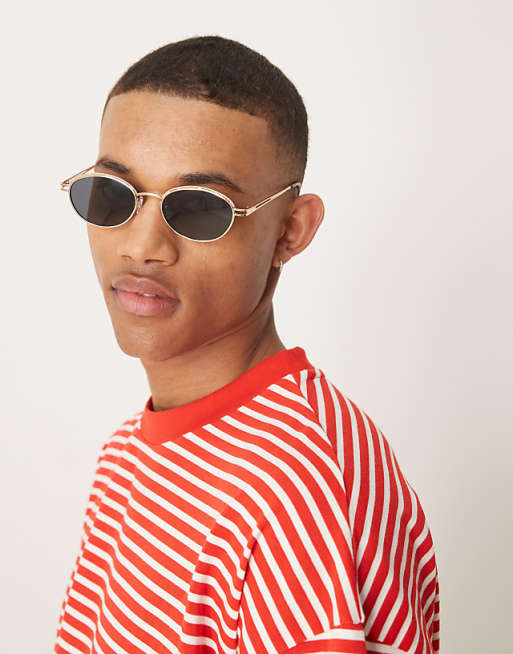 DESIGN Heavyweight Boxy Oversized T-shirt In Red And White Stripe