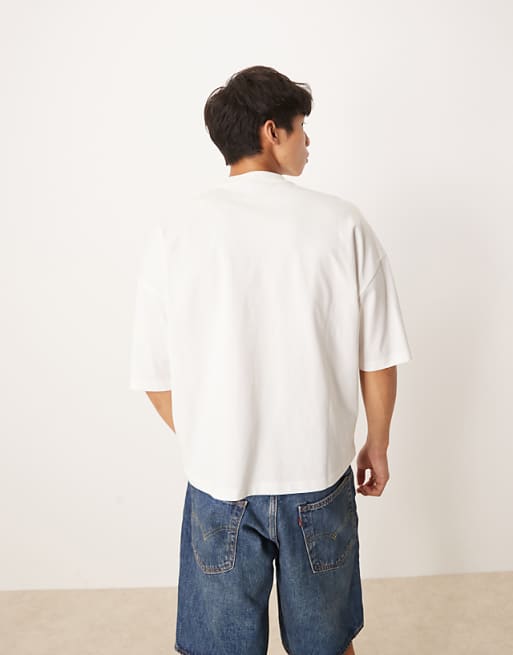 DESIGN Heavyweight Boxy Oversized T-shirt With Fruit Print In Off White