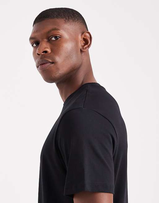 DESIGN Heavyweight Crew Neck T-shirt In Black