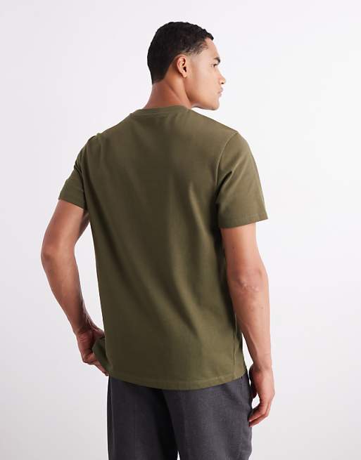 DESIGN Heavyweight Crew Neck T-shirt In Khaki