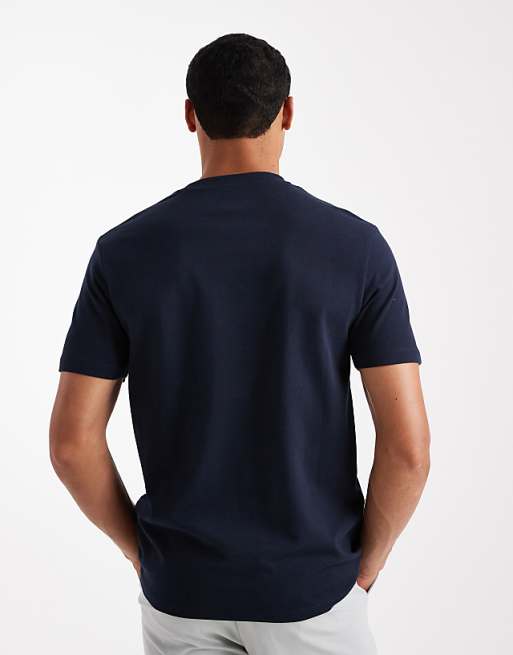 DESIGN Heavyweight Crew Neck T-shirt In Navy