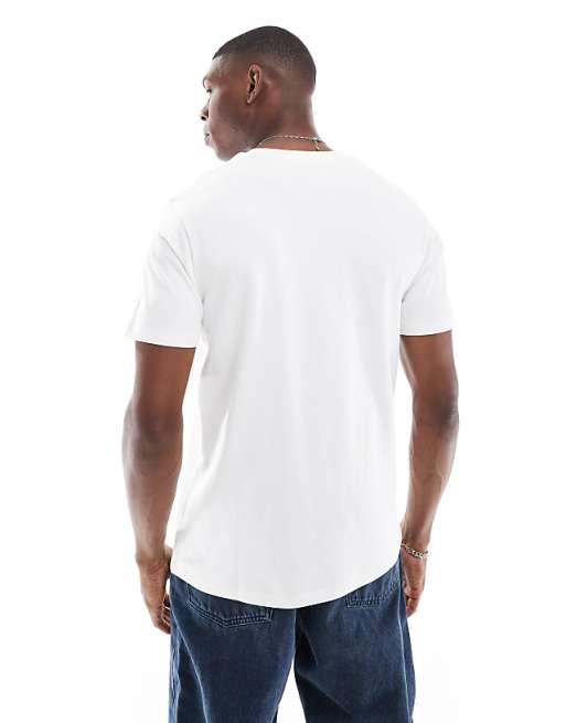 DESIGN Heavyweight Crew Neck T-shirt In White