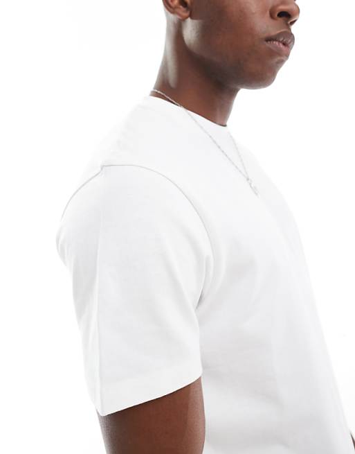 DESIGN Heavyweight Crew Neck T-shirt In White