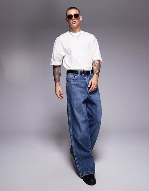 DESIGN Heavyweight Oversized Boxy Drop Shoulder T-shirt In Cream