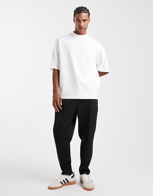 DESIGN Heavyweight Oversized High Neck T-shirt In White