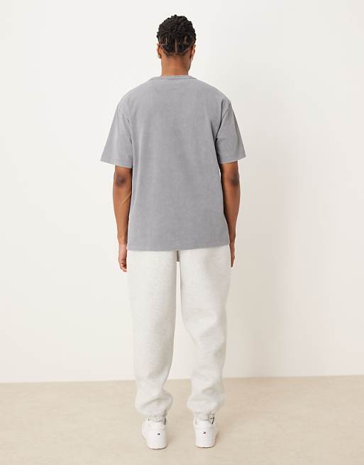 DESIGN Heavyweight Oversized Jogger In Scuba-style Fabric In Ice Marl