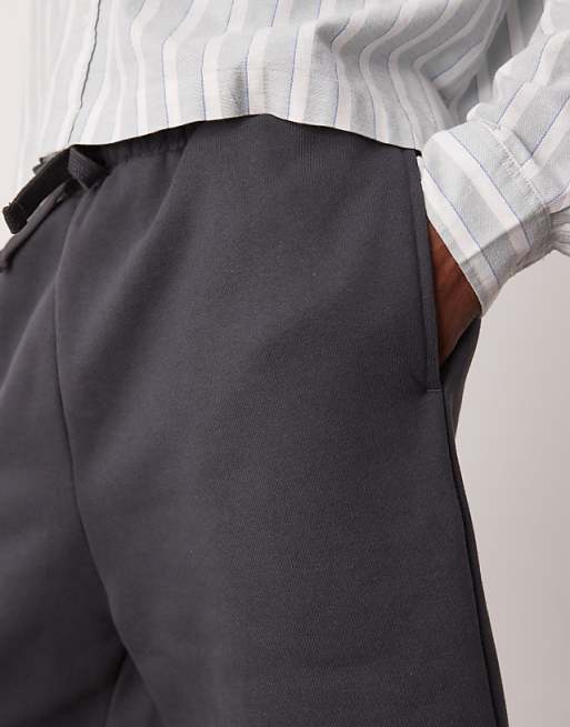 DESIGN Heavyweight Oversized Shorts 400gsm In Charcoal - CHARCOAL