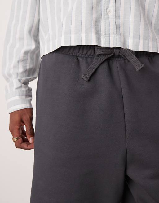 DESIGN Heavyweight Oversized Shorts 400gsm In Charcoal - CHARCOAL