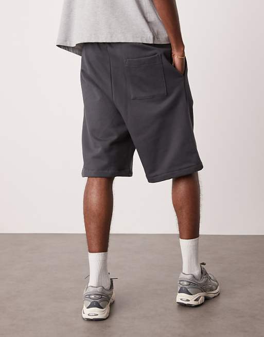 DESIGN Heavyweight Oversized Shorts 400gsm In Charcoal - CHARCOAL