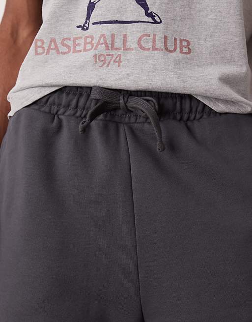 DESIGN Heavyweight Oversized Shorts 400gsm In Charcoal - CHARCOAL