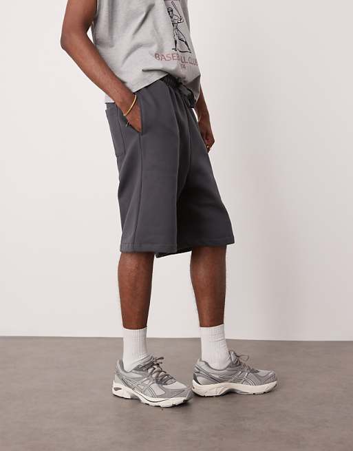 DESIGN Heavyweight Oversized Shorts 400gsm In Charcoal - CHARCOAL