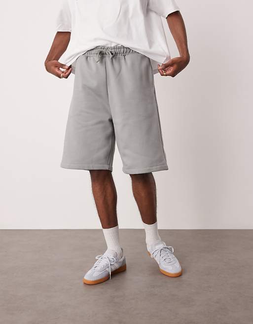 DESIGN Heavyweight Oversized Shorts 400gsm In Grey - GREY