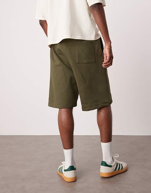 DESIGN Heavyweight Oversized Shorts 400gsm In Dark Khaki - KHAKI