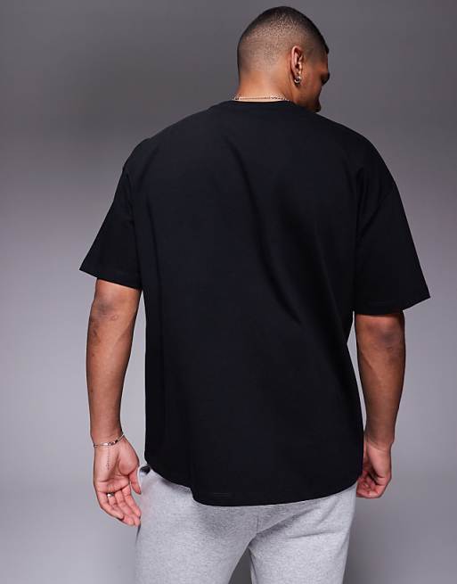 DESIGN Heavyweight Oversized T-shirt In Black