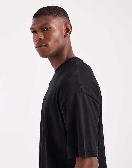 DESIGN Heavyweight Oversized T-shirt In Black