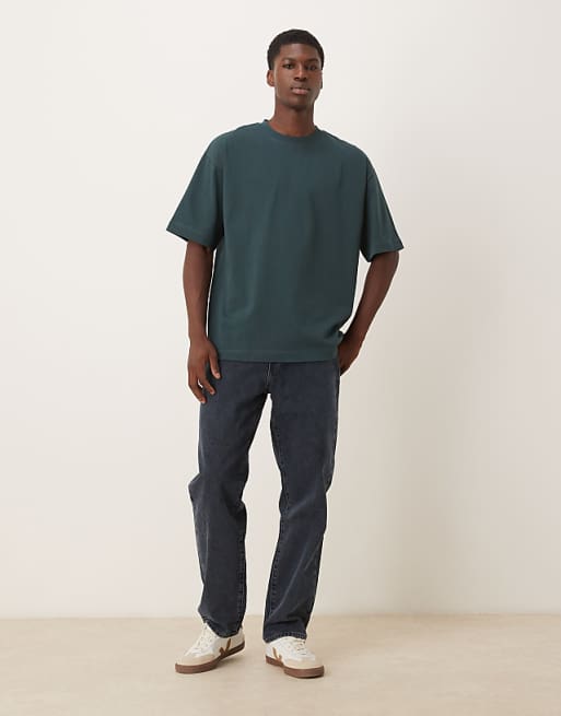 DESIGN Heavyweight Oversized T-shirt In Dark Green