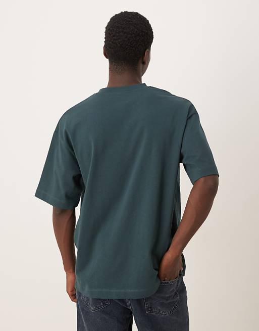 DESIGN Heavyweight Oversized T-shirt In Dark Green