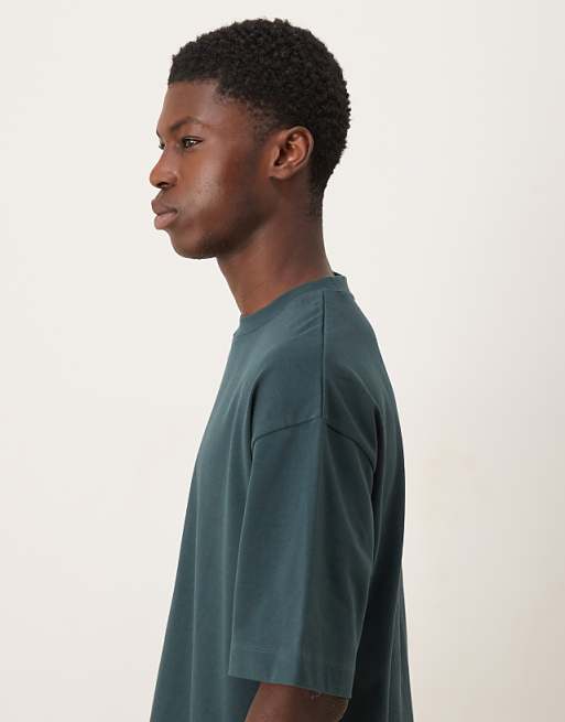 DESIGN Heavyweight Oversized T-shirt In Dark Green