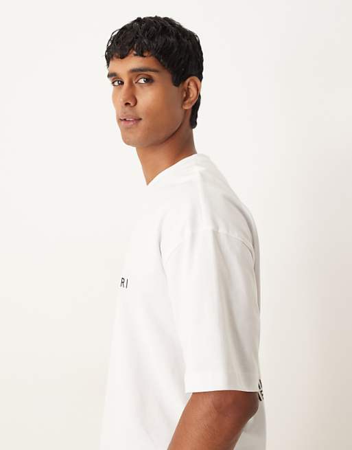 DESIGN Heavyweight Oversized T-shirt With Apple Print In White